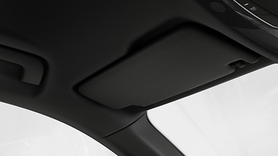 Sun visor on driver and front passenger side