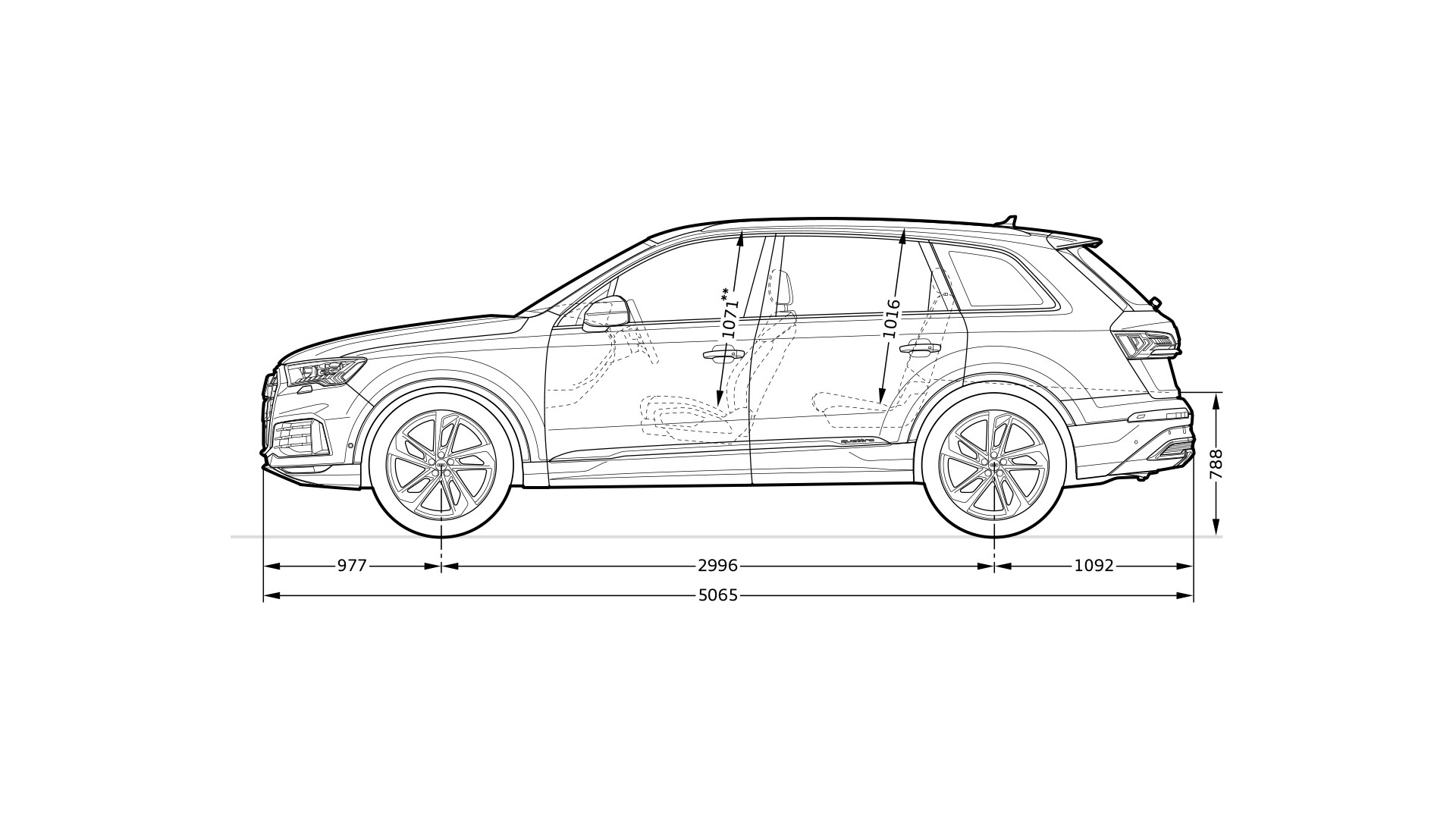 Side view Audi Q7